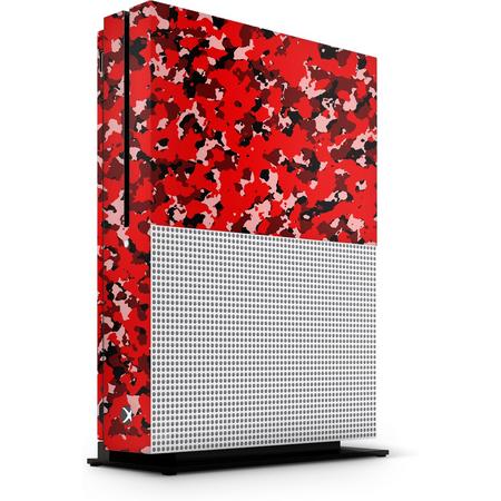 Xbox One S Console Skin Camouflage Rood