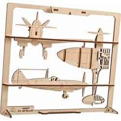UGears modelbouw hout 2.5D Gevechtsvliegtuigen
