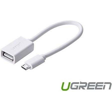 Micro USB 2.0 OTG functie kabel - 12cm - Wit