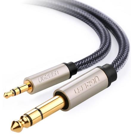 Ugreen 10628 2m 6.35mm 3.5mm Zwart audio kabel