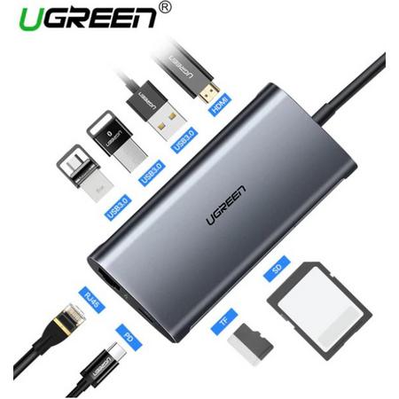 Ugreen 8-in-1 Multiport USB-C Hub - 4K HMDI / Ethernet / 3x USB 3.0 / Micro SD / SD / USB-C