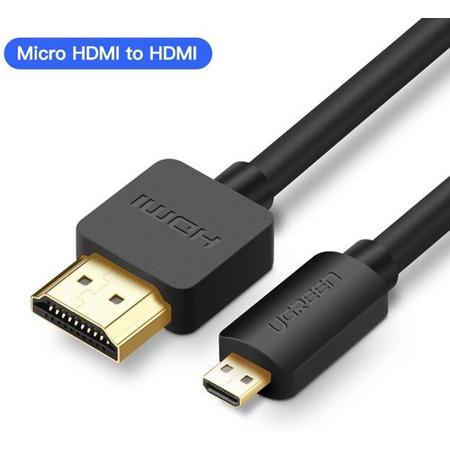 Ugreen Micro HDMI male naar HDMI male kabel - 1.5 Meter- Zwart (4K)