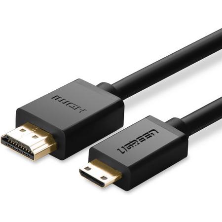 Ugreen Mini HDMI male naar HDMI male - 1.5 meter - Zwart (4K)