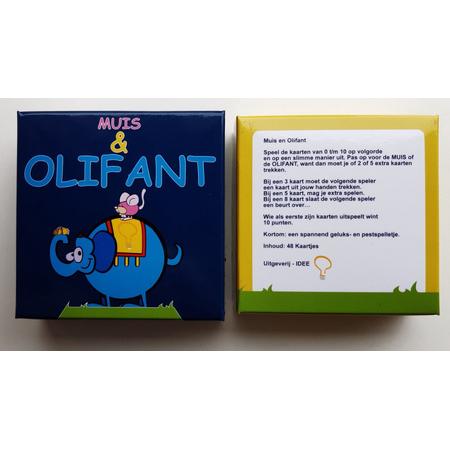 Muis & Olifant [kaartspel] - [geluk] - [pesten] - [IDEE] - [cijfers] - [muis] - [olifant] - [spel] - [kort-spelletje] - [omhoog] - [uitgeverij-idee]