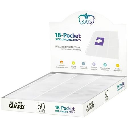 Ultimate Guard 18-Pocket Side Loading Pages (50-Pages, White)