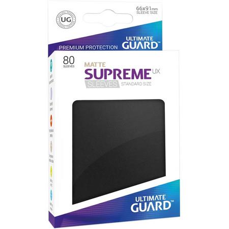 Ultimate Guard Supreme UX Sleeves Standard Size Matte Black (80)