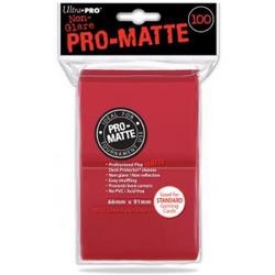 100 Pro-Matte Standard Size Red Sleeves for Card Games
