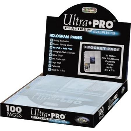 Ultra PRO Pages Platinum 9 Pocket - 11 hole - 100 Pages