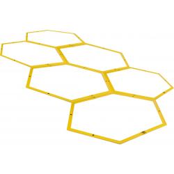 Umbro Agility Hoepels - Ø57,5 CM - Agility Set - 6 Hexagons incl. Verbindingsstukken - Voetbal Trainingsmateriaal - Speed Ladder - Geel
