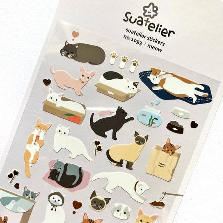 Cat Meow Levensstijl Leuke DIY Scrapbooking Dagboek Briefpapier Stickers