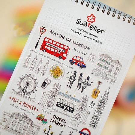 Days In London Levensstijl Leuke DIY Scrapbooking Dagboek Briefpapier Stickers