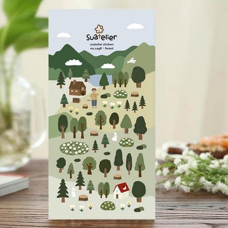 Forest Green Levensstijl Leuke DIY Scrapbooking Dagboek Briefpapier Stickers