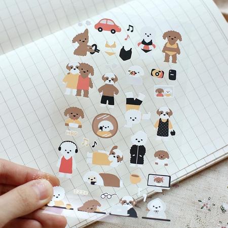 Hodoo Puppy Levensstijl Leuke DIY Scrapbooking Dagboek Briefpapier Stickers