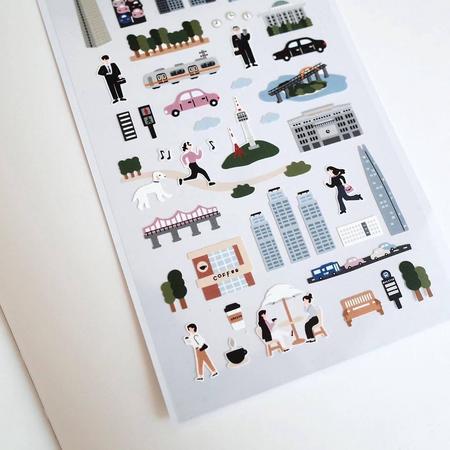 In The City Levensstijl Leuke DIY Scrapbooking Dagboek Briefpapier Stickers
