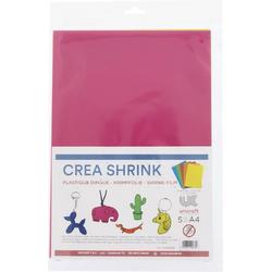 Crea Shrink - krimpfolie - A4 - Assort. 5 kleuren