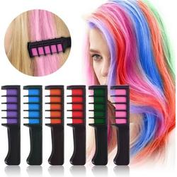 UNIQ Haarkrijt 6-delig - Haarkrijt Kam - Haarkleuring - Regenboog Haarverf - Haarverf