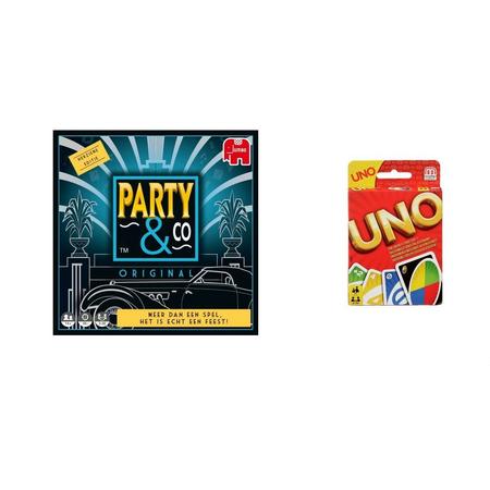 Duospeelset 2 spellen Party & Co en Uno - Kaart/Gezelschapsspel