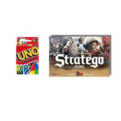 Gezelschapsspel - Uno & Stratego - 2 stuks