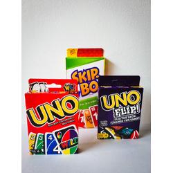 TRIO DEAL 3 spellen -UNO - Uno flip - SkipBo - Spelletjes - Games - Uitbreiding