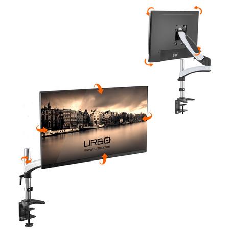 Urbo Gooyer ergonomische flexibele monitorarm met VESA-plaat voor schermen tot 68 cm (27 inch)