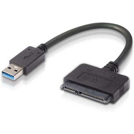 V7 8Q9074 0.5m USB 3.0 SATA Zwart SATA-kabel