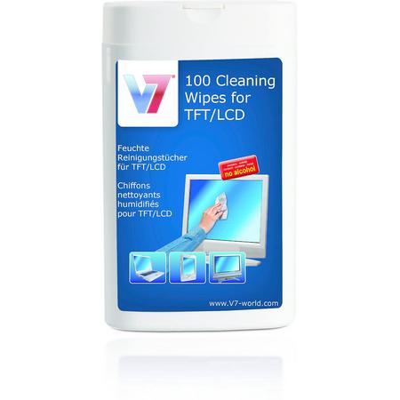V7 CLEANING WIPES SMALL TUBE 100PCS
