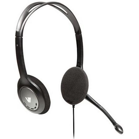 V7 HA201-2EP Stereofonisch Hoofdband Zwart hoofdtelefoon