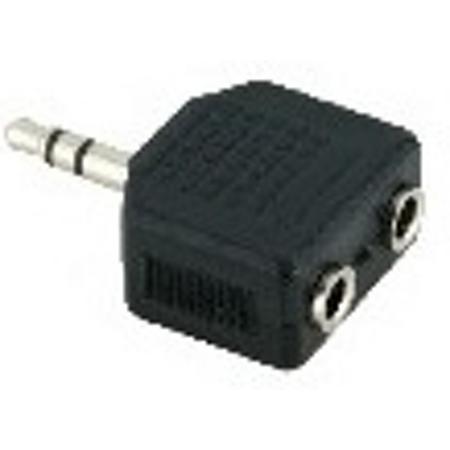V7 V7AUD2ADPT35PLUG 3,5 mm 2 x 3.5 mm Zwart kabeladapter/verloopstukje