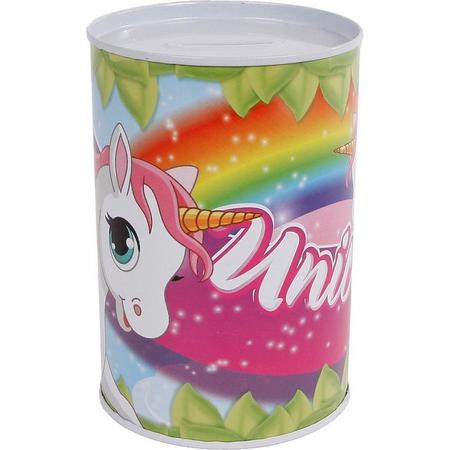 Van Manen Spaarpot Unicorn Meisjes Staal 8,5 X 11,5 Cm