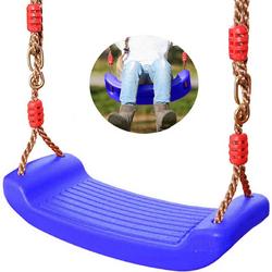 Tuinschommel voor kinderen / kinderschommel 44cm x 17cm -Speelgoedschommel met touwen - MAX 100kg - Blauw - Ideaal voor tuin, terras of huis