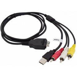 VHBW USB AV kabel compatibel met VMC-MD2 voor Sony Cyber-shot cameras - 1,5 meter