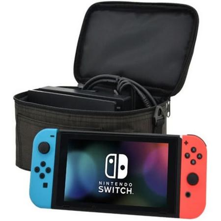 Luxe Opbergtas voor Nintendo Switch - Case / Tas Switch - tasje / case / cover / skin, koffer, grijs , merk VRpro