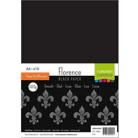 Florence Papier A4 300g 10pcs Black