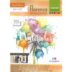 Florence • Aquarelpapier smooth Ivoor 200g A4 (10 vel)