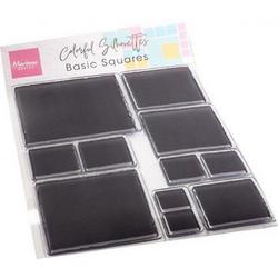 Marianne Design - Clear stamps Colorful silhouette Basic squares