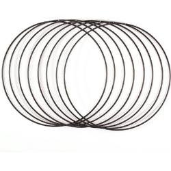 Vaessen Creative - Metalen ringen set - Zwart - 25cm x 3mm - 8st