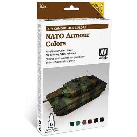 Model Air AFV Camouflage Colors - NATO Armour Colors - 6 kleuren - 8ml - 78413