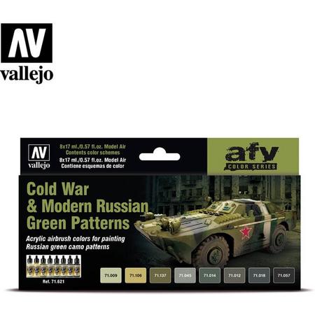 Model Air AFV Series Cold War & Modern Russian Green Patterns - 8 kleuren - 17ml - 71621