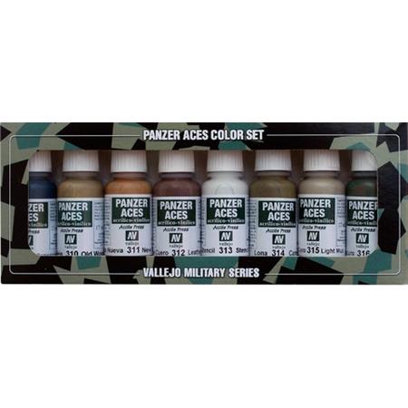 Model Color Panzer Aces No2 - Wood, leather, stencil - 8 kleuren - 17ml - 70123