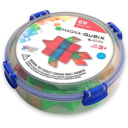 Magna-Qubix - Set van 29 magnetische 3D-vormen in opbergbox