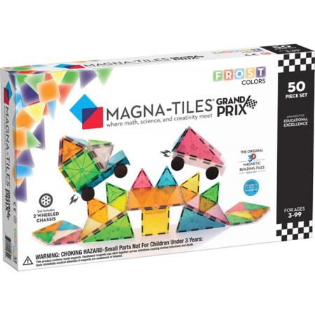 Magna-Tiles® Frost Colors Grand Prix - set van 50 magnetische speelgoed tegels