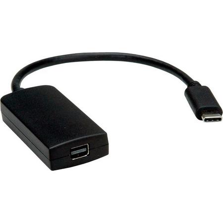 Value 12993226 kabeladapter/verloopstukje USB Type-C Mini DisplayPort Zwart