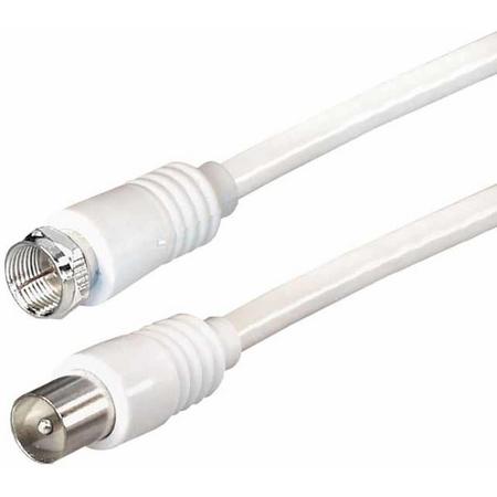Antennekabel F-Male - Coax Male (IEC) 1.50 m Wit