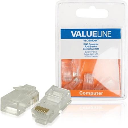 Valueline 5x RJ45 CAT6 UTP RJ45 Transparant kabel-connector