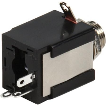 Valueline JC-118 6.35mm stereo (F) Zwart kabel-connector