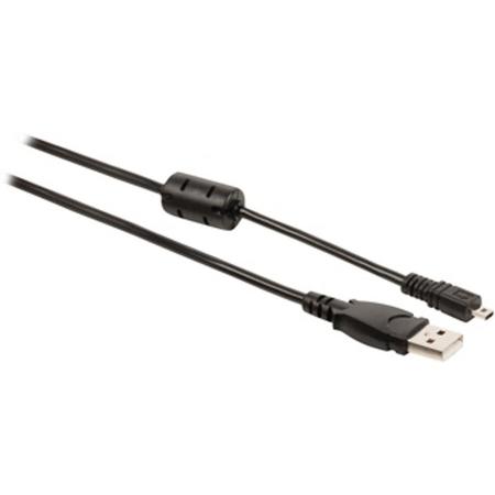 Valueline USB 2.0 A/Fuji 14p, 2m 2m Zwart camera kabel
