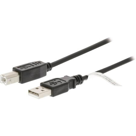 Valueline VLCT60100B20 USB 2.0-kabel A male - B male 2,00 m zwart
