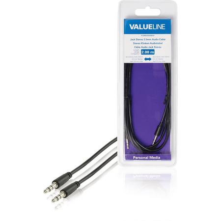 Valueline VLMB22000B20 2m 3.5mm 3.5mm Zwart audio kabel