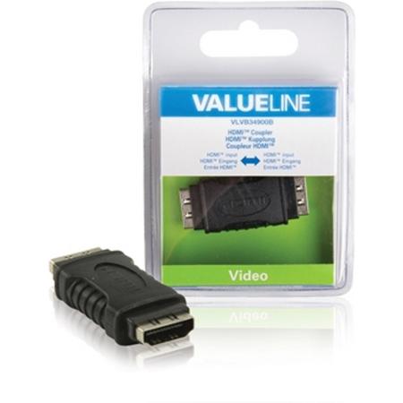 Valueline VLVB34900B HDMI Vrouwelijk HDMI Vrouwelijk Zwart kabeladapter/verloopstukje