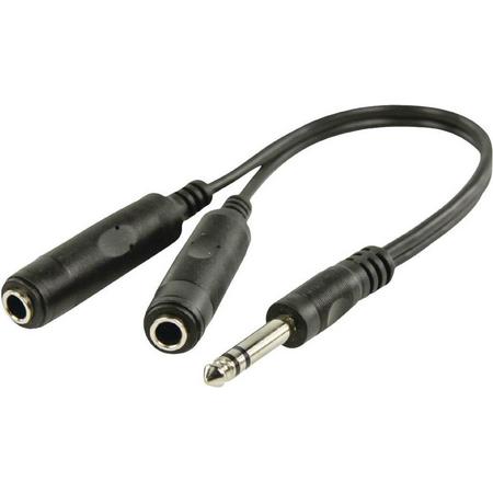 Valueline Vlap23110b0.20 6.35 mm To 2x 6.35 mm Stereo  Splitter Cable 0.2 M